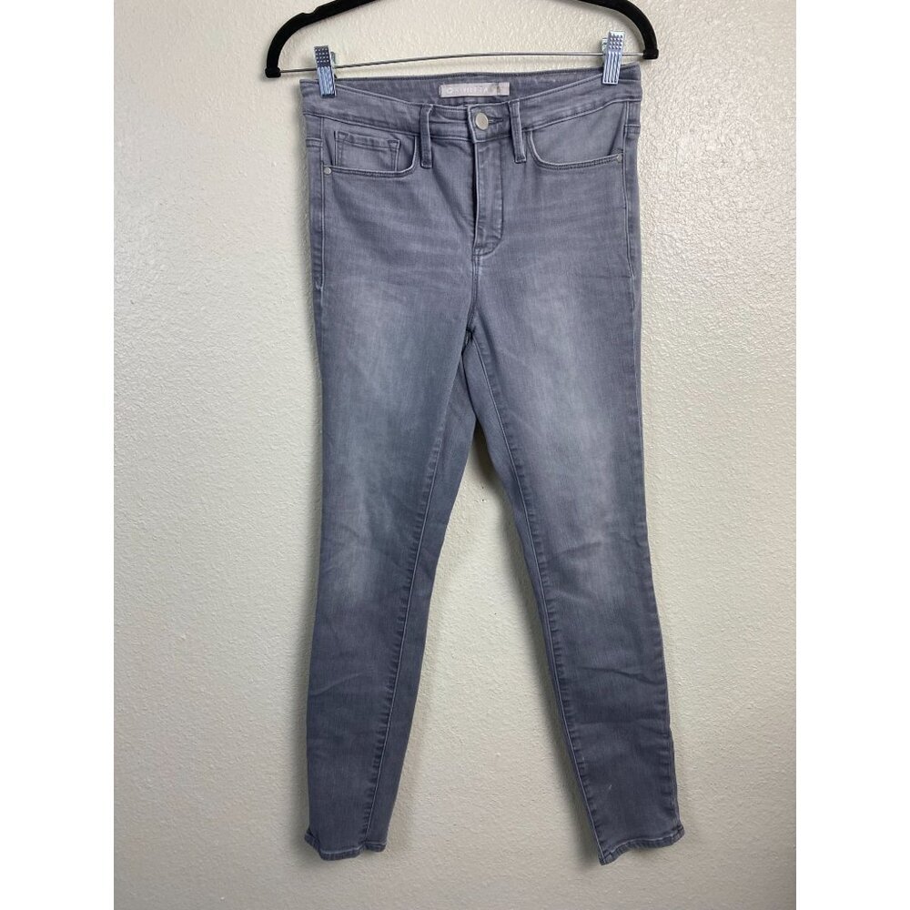 Athleta Sculptek Skinny Jean Gray size 8 Gray Cotton Blend Mid Rise Stretch